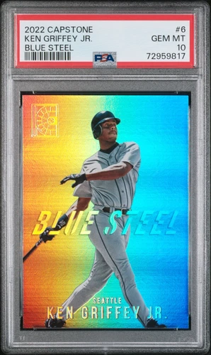 2022 Panini Capstone Ken Griffey Jr. Blue Steel #6 PSA 10 GEM MINT Pop 3 SSP HOF