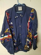 VTG 80s 90s Westside Connection Track Suit Jacket Top METALLIC China Print Sz S