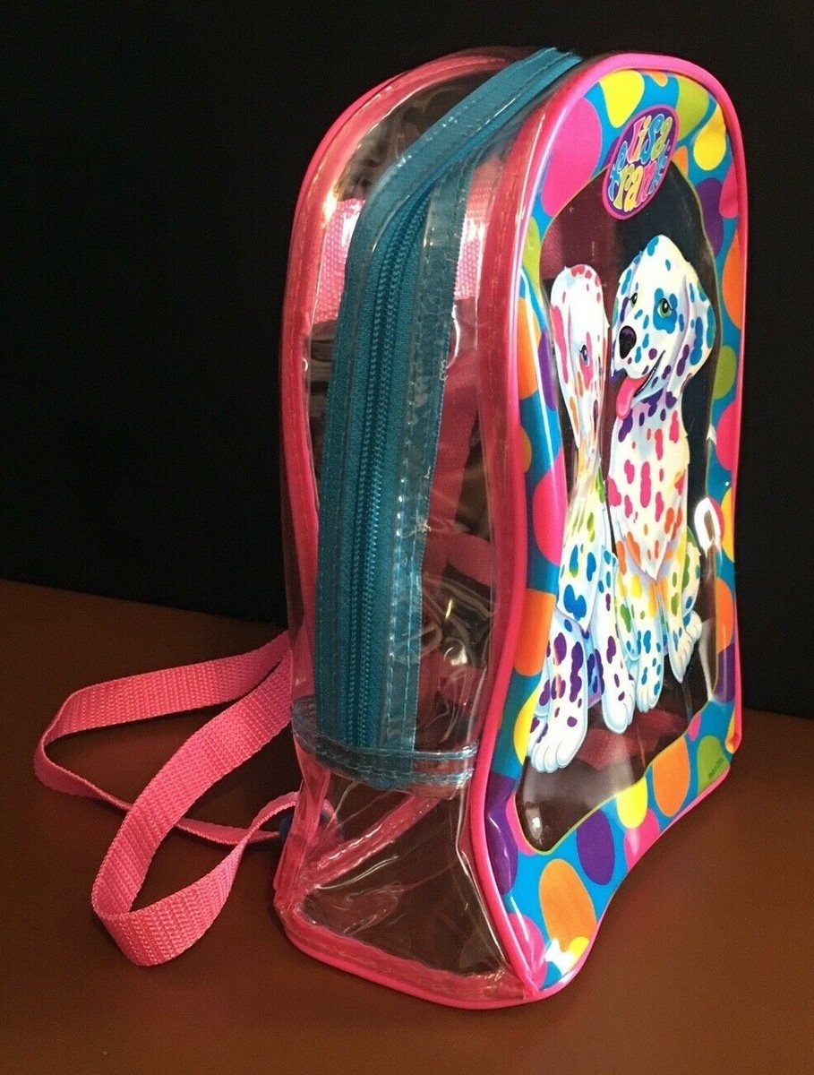 RARE Vintage Lisa Frank Spotty & Dotty Clear Vinyl Mini Backpack