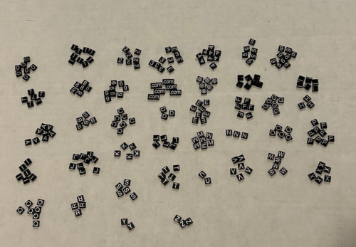 Używany czarny alfabet LEGO, cyfry i symbole płytki - ponad 240 sztuk! - Zdjęcie 1 z 3
