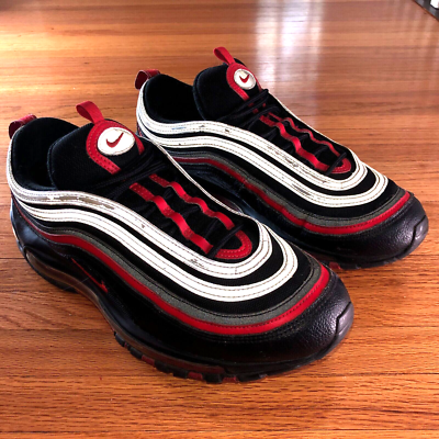 NIke Air Max 97 Reflective Bred Men Size 9-9.5 Black Red  display picture 1
