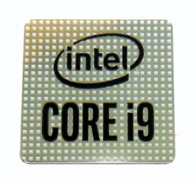 Intel Core i9 10th Generation Sticker 18 x 18mm Ice Lake Badge For