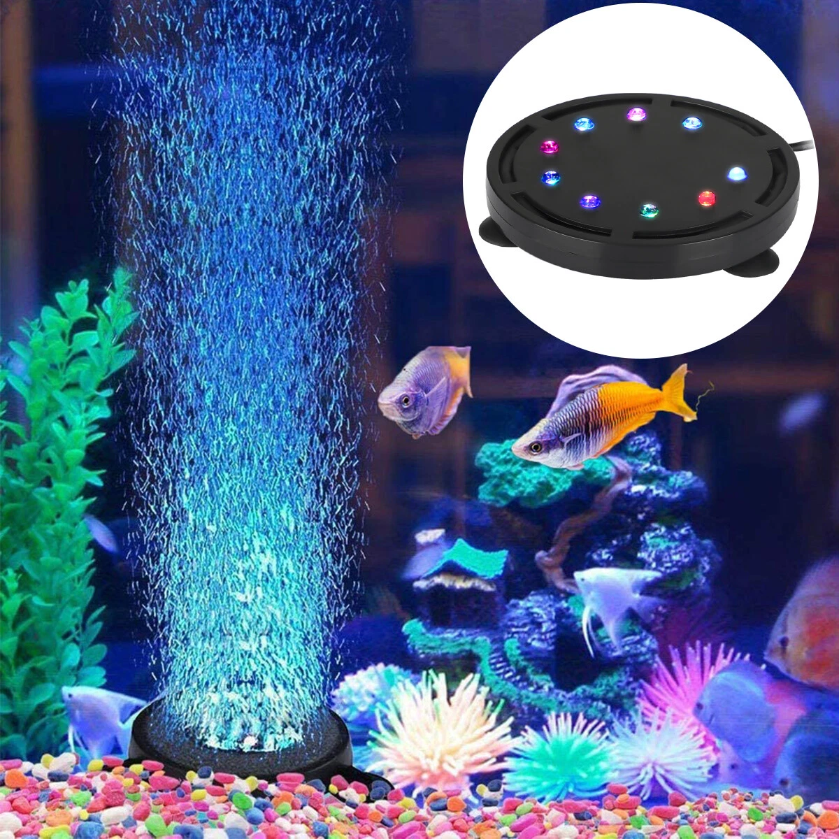 Underwater lights for fish clearance tanks
