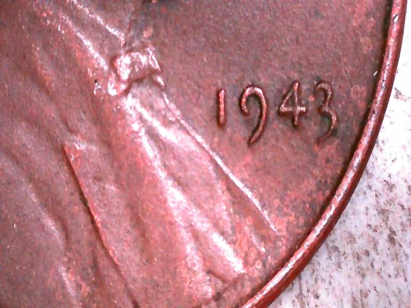 1943 P Copper Colored Steel Penny
