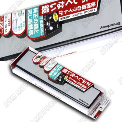 Broadway 300MM Wide Flat Interior Car Clip On Slim Thin Rear View Clear Mirror