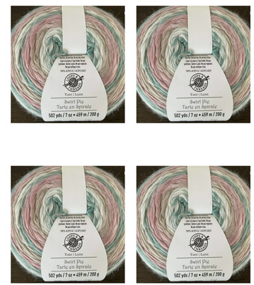 4 skeins New Loops and Threads Yarn Swirl Pie Yarn Caimite (SHV34)