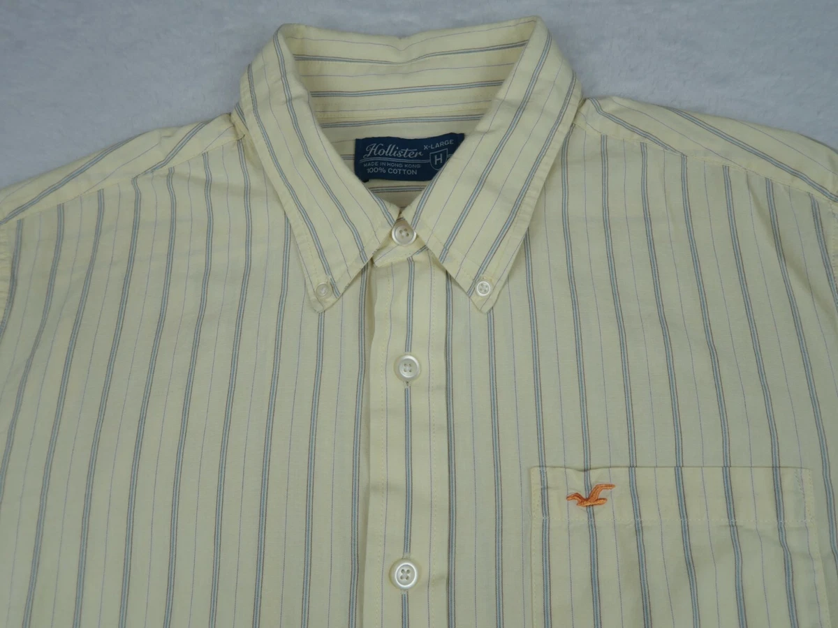 Hollister mens striped best sale shirt