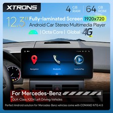 12,3" F&uuml;r MERCEDES GLK Klasse X204 NTG4.0 Autoradio 64GB LTE 4G HD IPS 1920*720