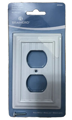 Brainerd Beadboard Toggle Duplex Simple Pure White Standard Wall Plate