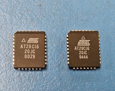 (5 PCS) AT28C16-20JC ATMEL EEPROM, 2KX8, 150ns, Parallel, CMOS, PLCC32