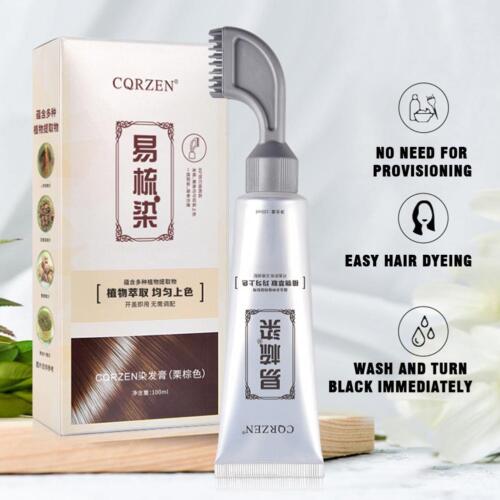 1x Crema Colorante Frutta Nera, Creme Coloranti Capelli Neri Naturali, Tintura Capelli Mancante UK Nuova - Foto 8 di 14