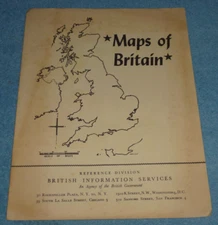 1940s Maps of Britain Brochure British Information Services Reference Division