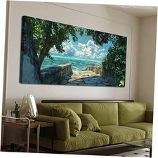 Canvas Wall Art Decor Coastal Wall Art Pictures 20L" x 40W" TB-Q Wrapped Canvas