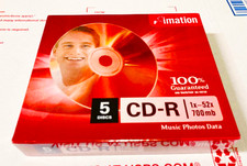 NEW Sealed Imation CD-R 5 Pack CD Recordable ...