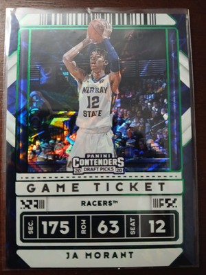 2020-21 Contenders Draft Picks Ja Morant Variation Game Ticket Green Explosion