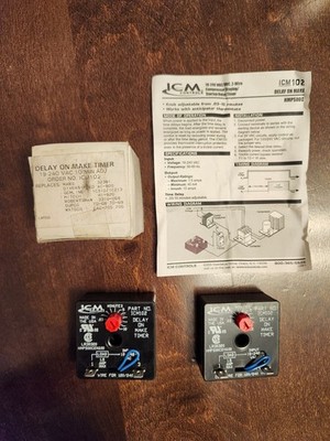 ICM Controls ICM102B Time Relay, Delay-on-Make Timer 18-240 VAC 10 minute adjust