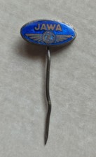 Vintage enamel Jawa blue Logo Motorcycle stick pin badge