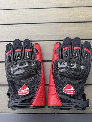 Ducati C1 Motorradhandschuhe Racing Leder - Bild 1 von 3