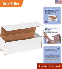 Wholesale 12x4x4" White Cardboard Shipping Boxes 50 Count - USA Made