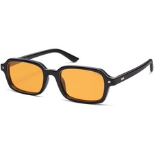 Trendy Slim Rectangle Polarized Sunglasses with UV400 Protection - Unisex