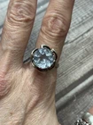 Vintage Sterling Silver Taxco Mexico Blue Topaz Ring Size 8