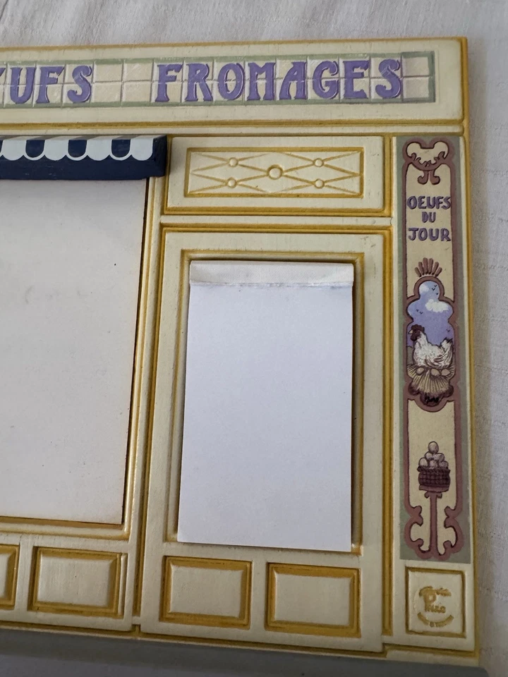 Bistro Francés Amarillo Decoración de Pared Café Bar Borrado en Seco Cocina Colgante de Pared 17x12 Foto 4 de 4