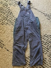VINTAGE 60  s JC PENNEY BIG MAC HICKORY STRIPED BIB OVERALLS SQUARE BACK 4XL
