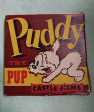Vintage Castle Films Puddy The Pup 8mm Film No 790 Scat Cats Metal Reel Box