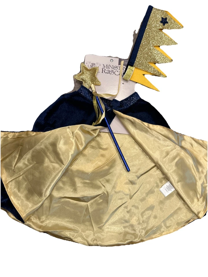 Disfraz de Halloween corona varita de terciopelo rey mago para niños talla 3-7 Foto 2 de 4