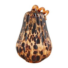 Mud Pie Med Tortoise Glass Pumpkins Table SITTERS, Brown