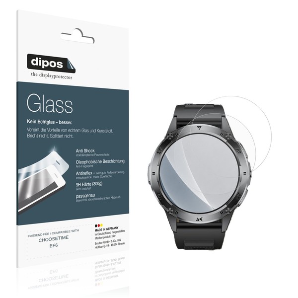 2X Schutzfolie FüR Choosetime EF6 Matt - Anti-Shock 9H Folie Dipos Glass-image