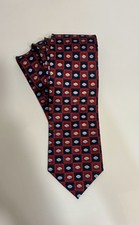 Vintage Pfizer Viagra Silk Tie Corporate Promo Novelty Blue Pill Red Checker