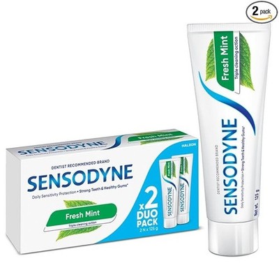 Sensodyne Zahnpasta Fresh Mint|Daily Sensitivity Relief Zahnpasta Combo Pack