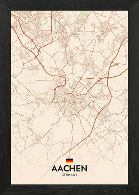 Aachen DE Framed Wall Art Poster Canvas Print Picture