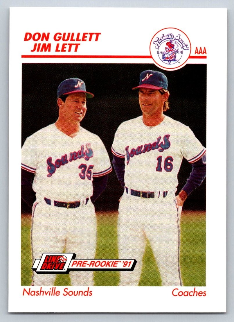 Don Gullett / Jim Lett 1991 Line Drive AAA #275 Nashville Sounds