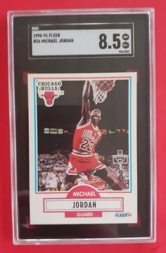 1990/91F MICHAEL JORDAN SGC 8.5 ... BONUS VINTAGE CARDS ADDED AT NO CHARGE!!