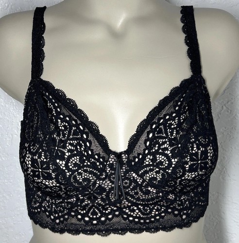 Prima Donna Twist Underwire I Do Bra UK 34F Deep Plunge Longline Black Lace