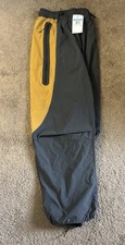 Nike Oversized Straight Leg Colorblock Pants Gray Yellow Elastic Waist