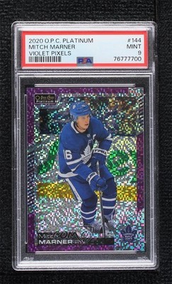 2020-21 O-Pee-Chee Platinum Violet Pixels 90/399 Mitch Marner #144 09gn