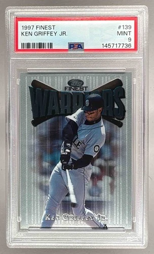 145717736 Ken Griffey Jr 1997 Topps Finest #139 PSA 9
