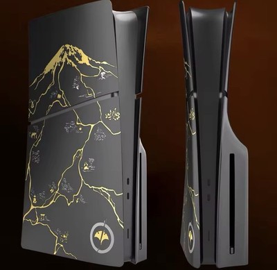 PlayStation 5 Slim PS5 Faceplate Ghost of Yotei Gold/schwarz NEU Cover