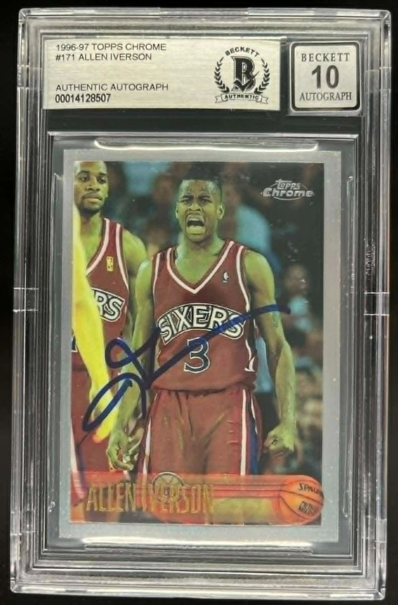 Topps Allen Iverson 10 Graded Basketball Sports Trading Cards