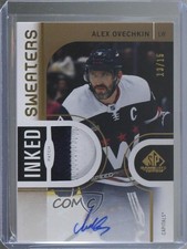2024 Upper Deck SP Game Used Inked Sweaters 13/15 Alex Ovechkin Patch Auto 3h1