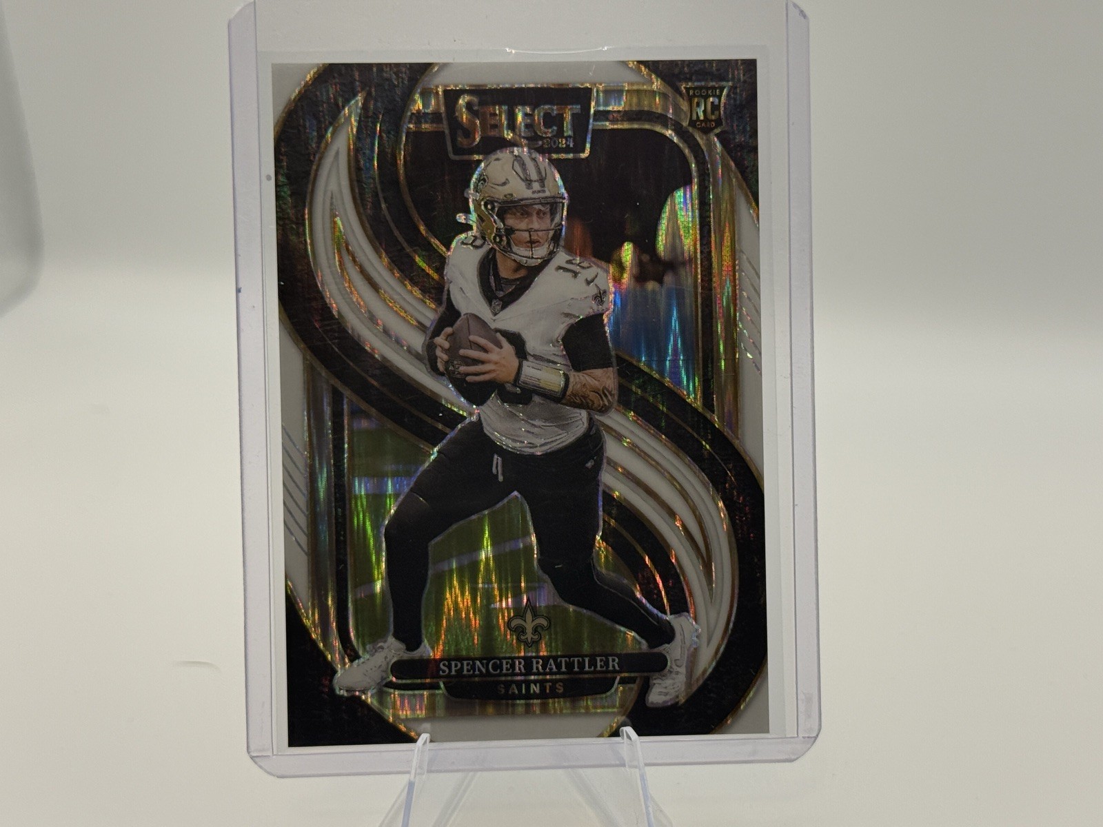 SPENCER RATTLER 2024 Panini Select #130 White Shock Prizm Rookie RC #/199