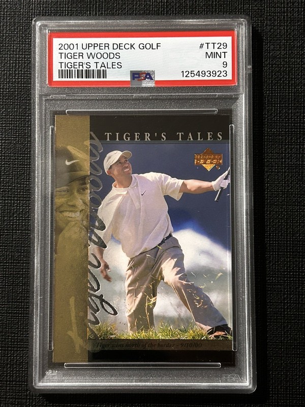 2001 UPPER DECK TIGER WOODS GOLF #TT29 PSA 9 MINT
