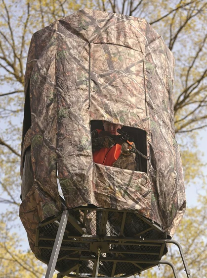 New Full Blind Enclosure for 20 ft Tripod Hunting Deer Stand Cover, Camo - Bild 4 von 4