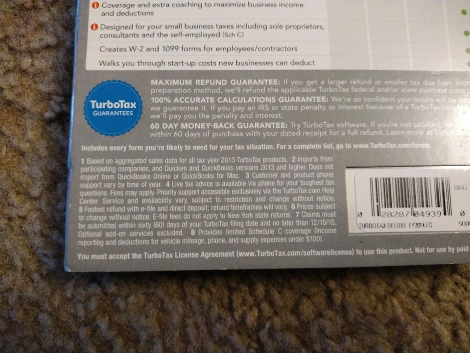 TurboTax deluxe 2014 federal and STATE. - Image 3 of 4