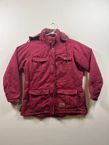 VETEMENTS Schmidt Workwear Fit For Lei Giacca Parka Tela Foderata in Flanella Rosa Donna XL