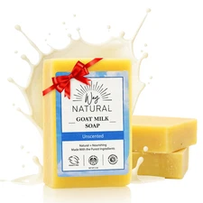 Unscented Goat Milk Soap Bars Large 5 oz Natural Organic Sudsy Lather Hands Body