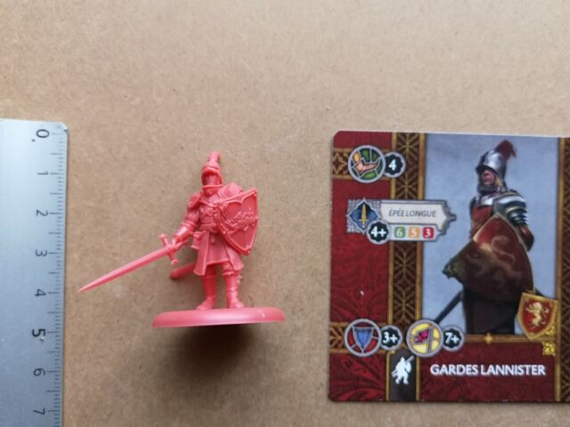 GUARDMAN LANNISTER MINIATURE+CARTE SONG OF ICE & FIRE GAME OF THRONES CMON G162